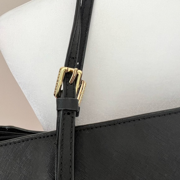 Large black leather Tory Burch tote bag - Picture 8 of 11